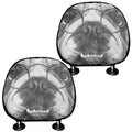 English Bulldog With Glasses Print Car Headrest Covers