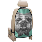 English Bulldog With Glasses Print Car Seat Organizers