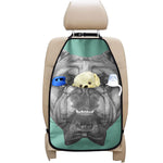 English Bulldog With Glasses Print Car Seat Organizers