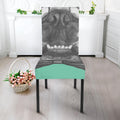 English Bulldog With Glasses Print Dining Chair Slipcover