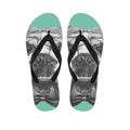 English Bulldog With Glasses Print Flip Flops
