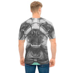English Bulldog With Glasses Print Men's T-Shirt