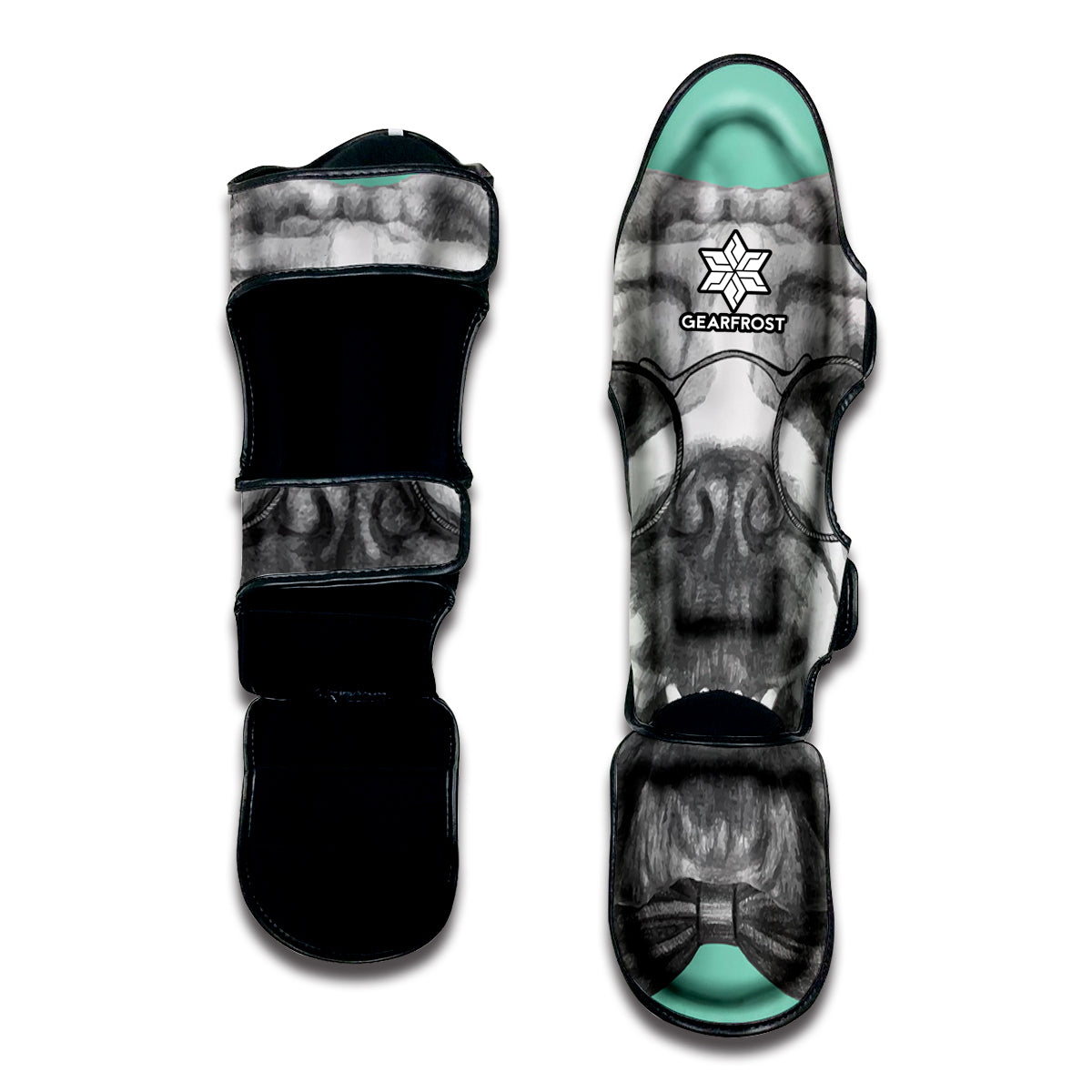 English Bulldog With Glasses Print Muay Thai Shin Guard