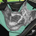 English Bulldog With Glasses Print Pet Car Back Seat Cover