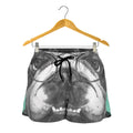 English Bulldog With Glasses Print Women's Shorts