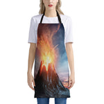 Erupting Volcano Print Apron