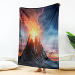 Erupting Volcano Print Blanket