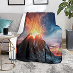 Erupting Volcano Print Blanket