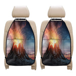 Erupting Volcano Print Car Seat Organizers