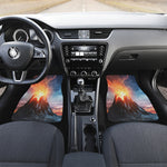 Erupting Volcano Print Front and Back Car Floor Mats