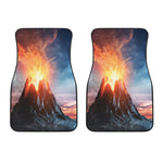Erupting Volcano Print Front Car Floor Mats