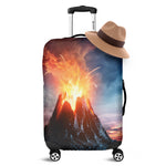 Erupting Volcano Print Luggage Cover