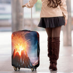 Erupting Volcano Print Luggage Cover