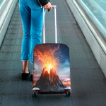 Erupting Volcano Print Luggage Cover