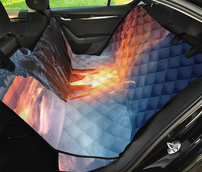 Erupting Volcano Print Pet Car Back Seat Cover