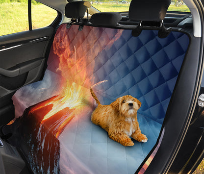 Erupting Volcano Print Pet Car Back Seat Cover