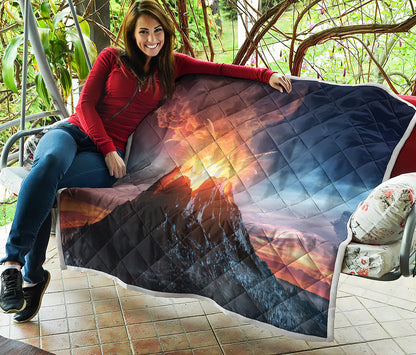Erupting Volcano Print Quilt