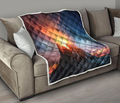 Erupting Volcano Print Quilt