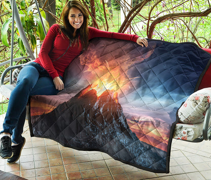 Erupting Volcano Print Quilt