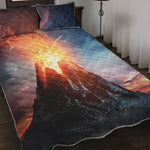 Erupting Volcano Print Quilt Bed Set