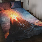 Erupting Volcano Print Quilt Bed Set