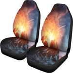 Erupting Volcano Print Universal Fit Car Seat Covers