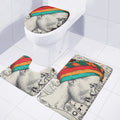 Ethnic African Girl Print 3 Piece Bath Mat Set