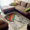 Ethnic African Girl Print Area Rug