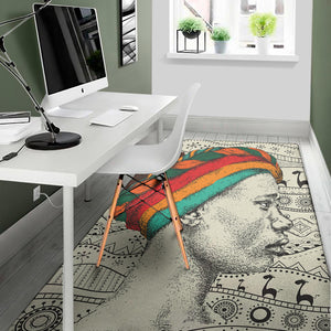 Ethnic African Girl Print Area Rug