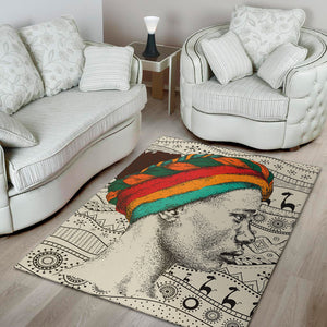 Ethnic African Girl Print Area Rug