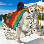 Ethnic African Girl Print Beach Sarong Wrap