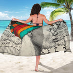 Ethnic African Girl Print Beach Sarong Wrap