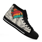 Ethnic African Girl Print Black High Top Shoes