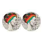 Ethnic African Girl Print Car Coasters