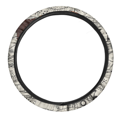 Ethnic African Girl Print Car Steering Wheel Cover