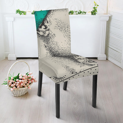 Ethnic African Girl Print Dining Chair Slipcover