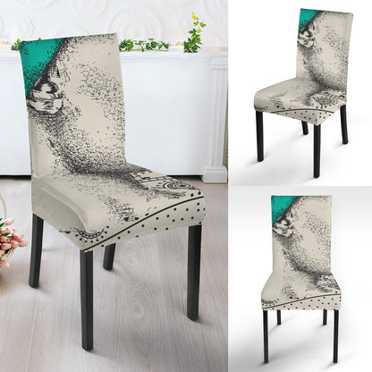 Ethnic African Girl Print Dining Chair Slipcover