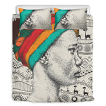 Ethnic African Girl Print Duvet Cover Bedding Set