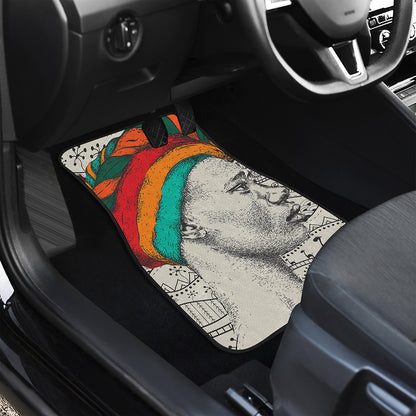 Ethnic African Girl Print Front and Back Car Floor Mats