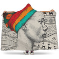 Ethnic African Girl Print Hooded Blanket