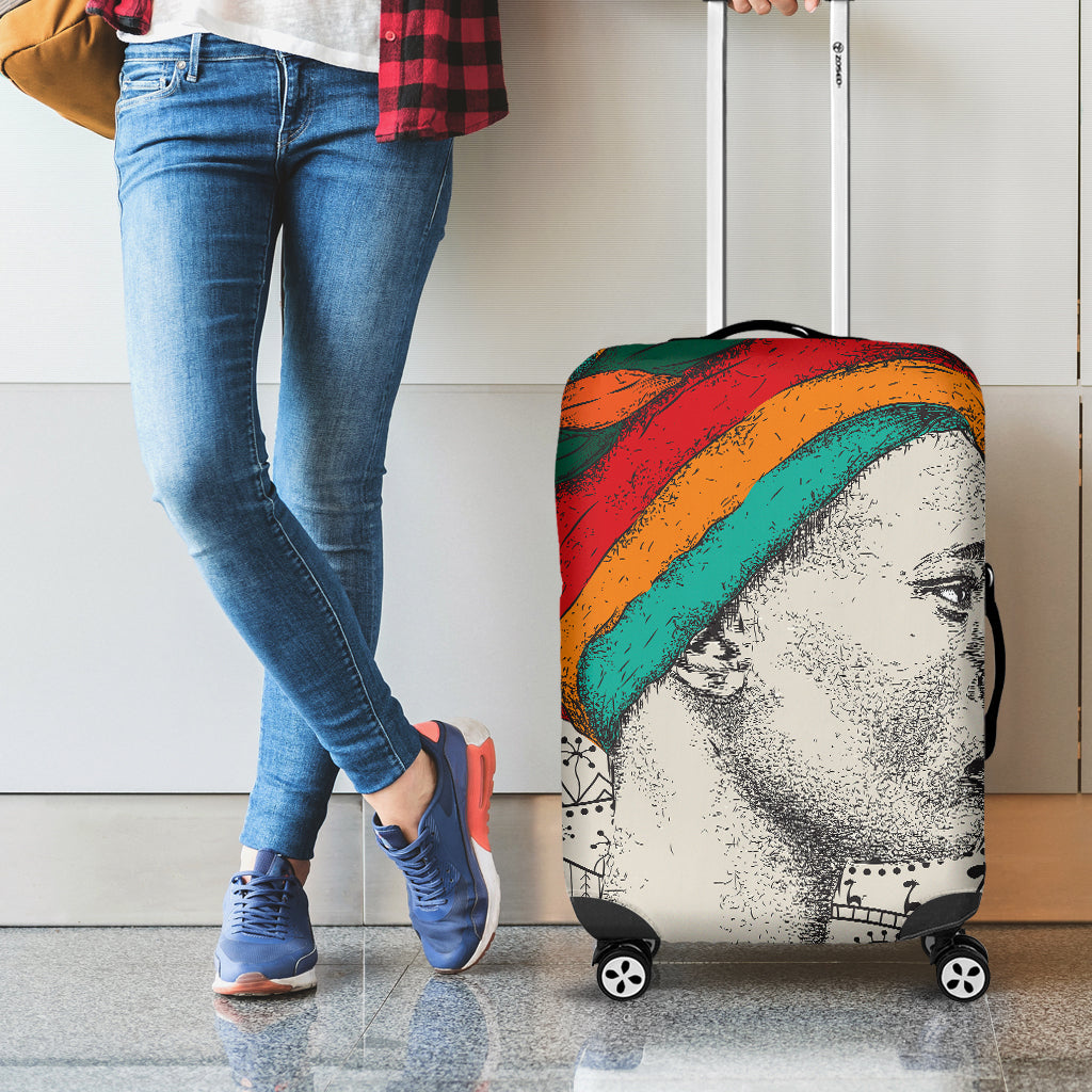 Ethnic African Girl Print Luggage Cover
