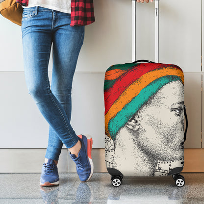 Ethnic African Girl Print Luggage Cover