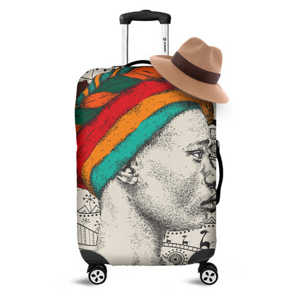 Ethnic African Girl Print Luggage Cover