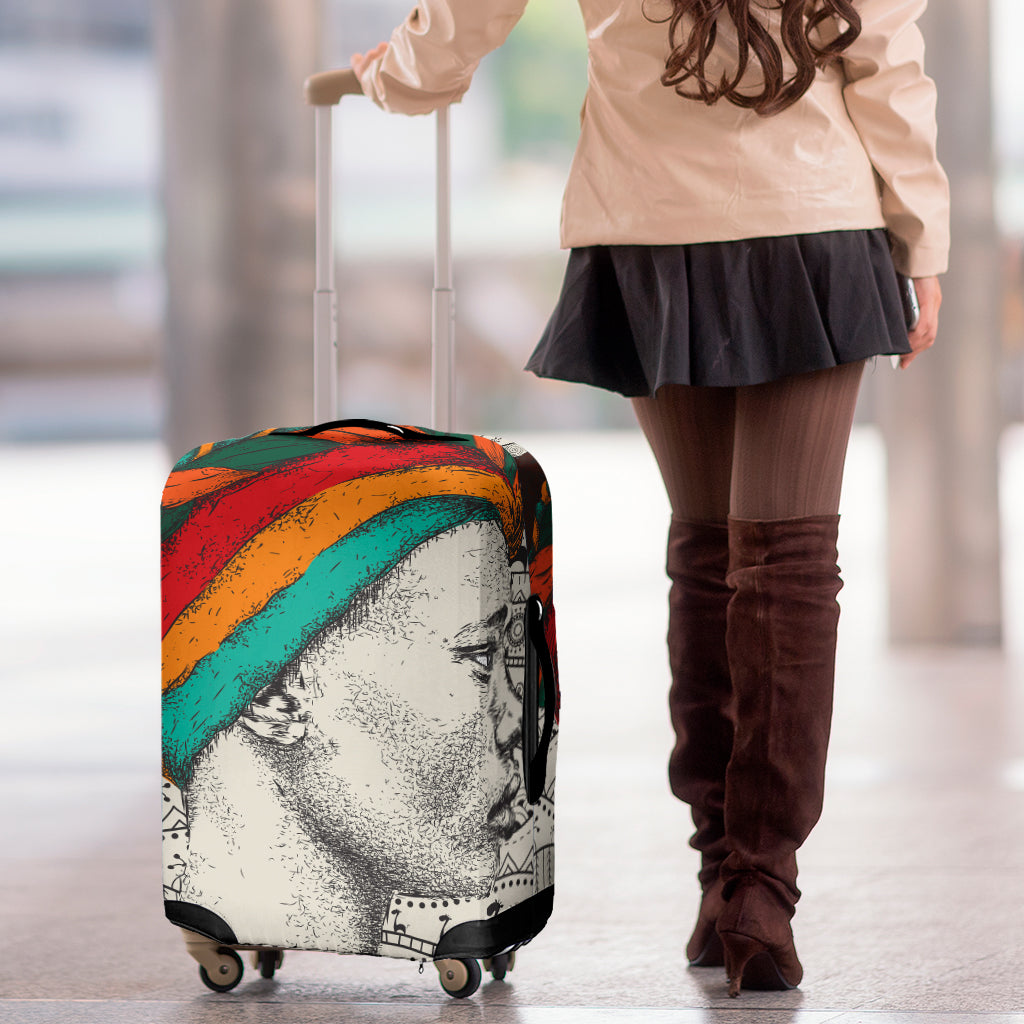 Ethnic African Girl Print Luggage Cover