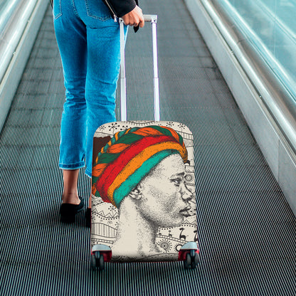 Ethnic African Girl Print Luggage Cover