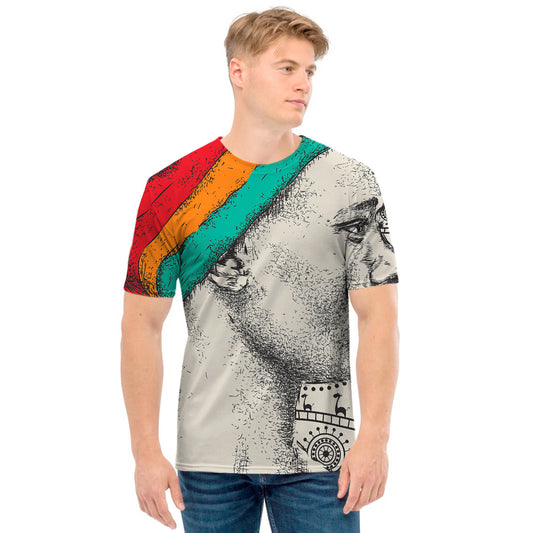 Ethnic African Girl Print Men's T-Shirt