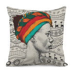 Ethnic African Girl Print Pillow Cover