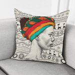 Ethnic African Girl Print Pillow Cover