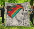 Ethnic African Girl Print Quilt
