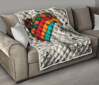 Ethnic African Girl Print Quilt